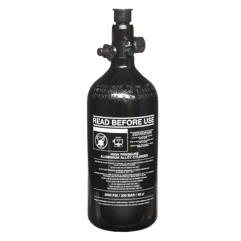 Dye HPA Tank LT 0,8L / 48ci  mit Regulator 3000 PSI fr Painball/Airsoft schwarz Bild 1