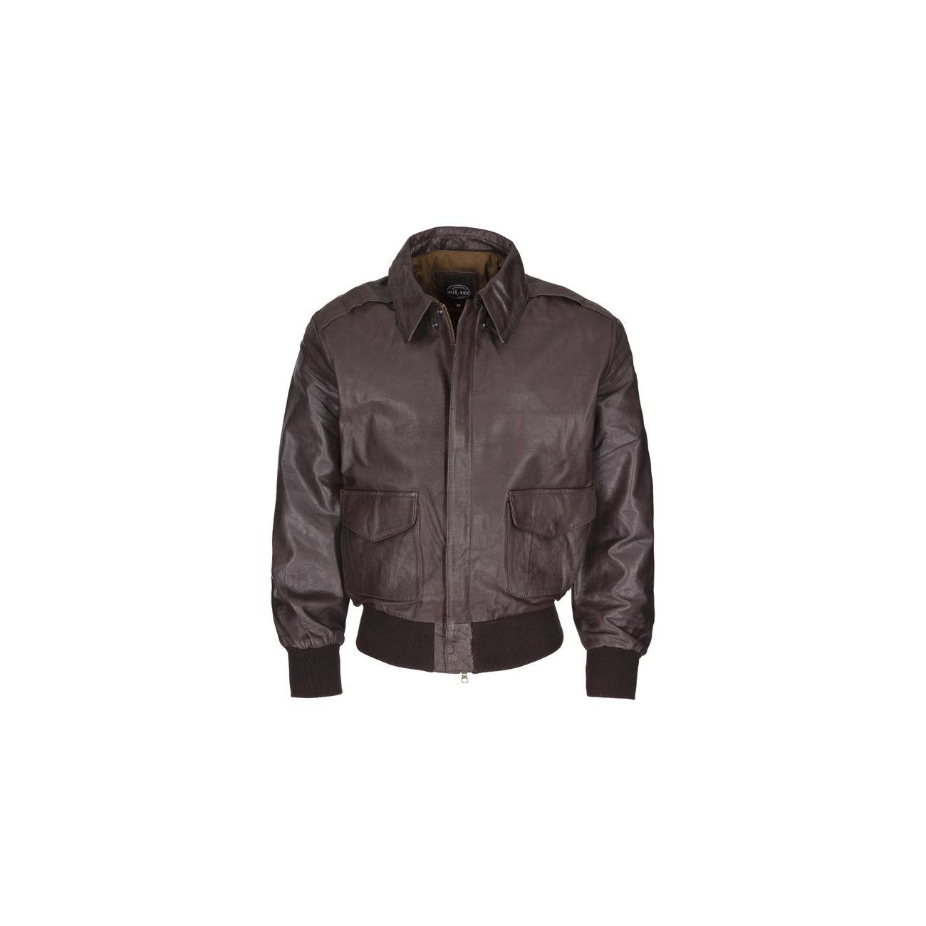Piloten Lederjacke  A2 braun Ziegen-Nappa-Leder
