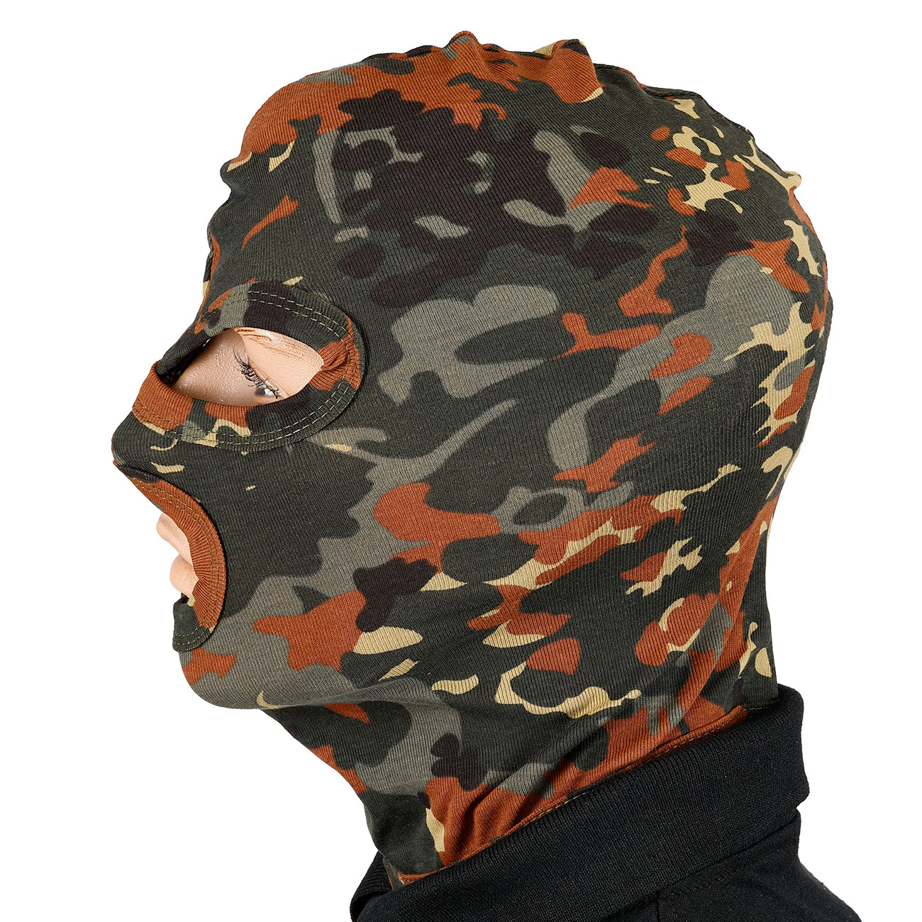 Kopfhaube, Balaclava 3-Loch, flecktarn Bild 2
