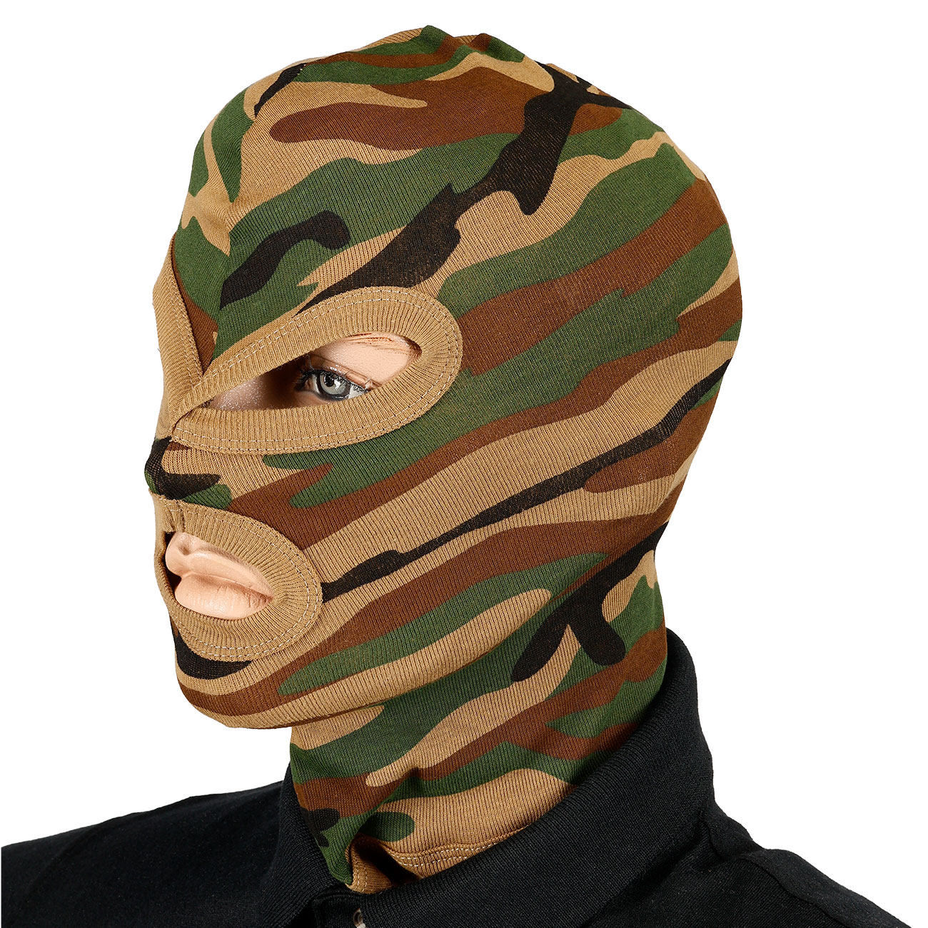 Kopfhaube, Balaclava 3-Loch, woodland