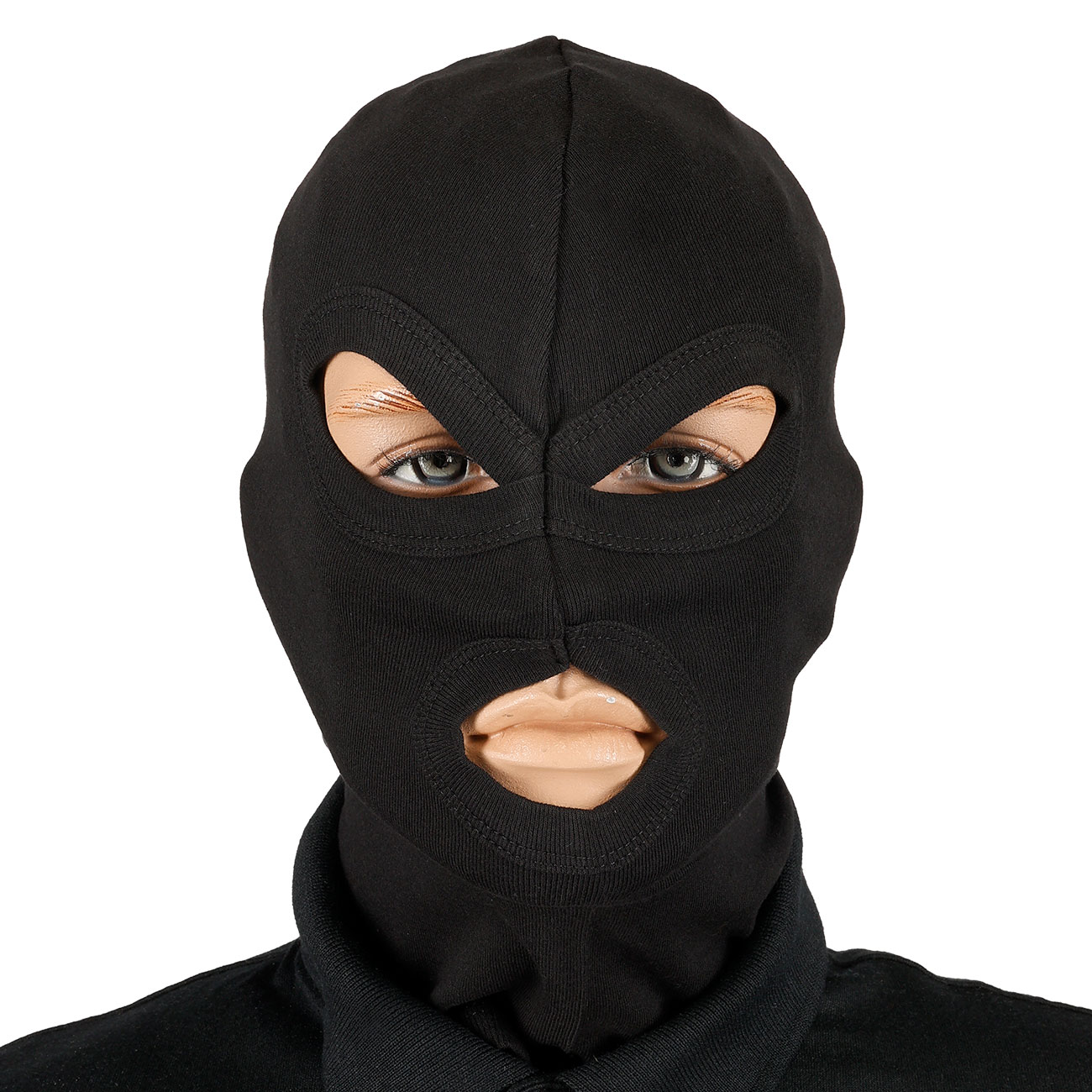 Kopfhaube, Balaclava 3-Loch, schwarz Bild 1