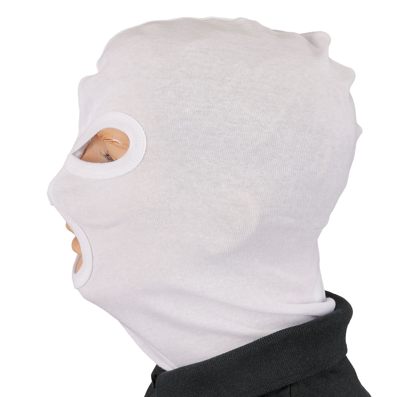 Kopfhaube, Balaclava 3-Loch, weiss Bild 2