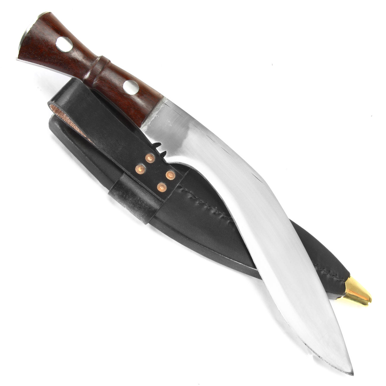 Gurkha Haumesser mit zwei kleinen Beimesser Kohlenstoffstahl Bild 2