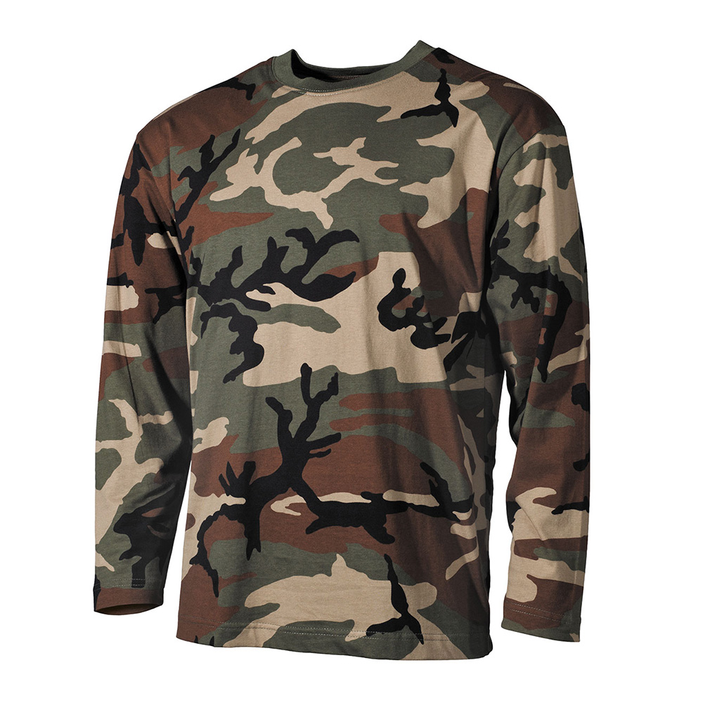 Mil-Tec Langarmshirt woodland Bild 1