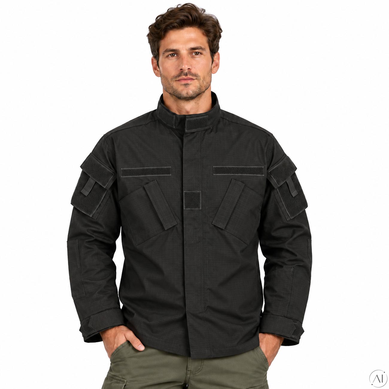 Mil-Tec ACU Feldjacke, Ripstop, schwarz Bild 2