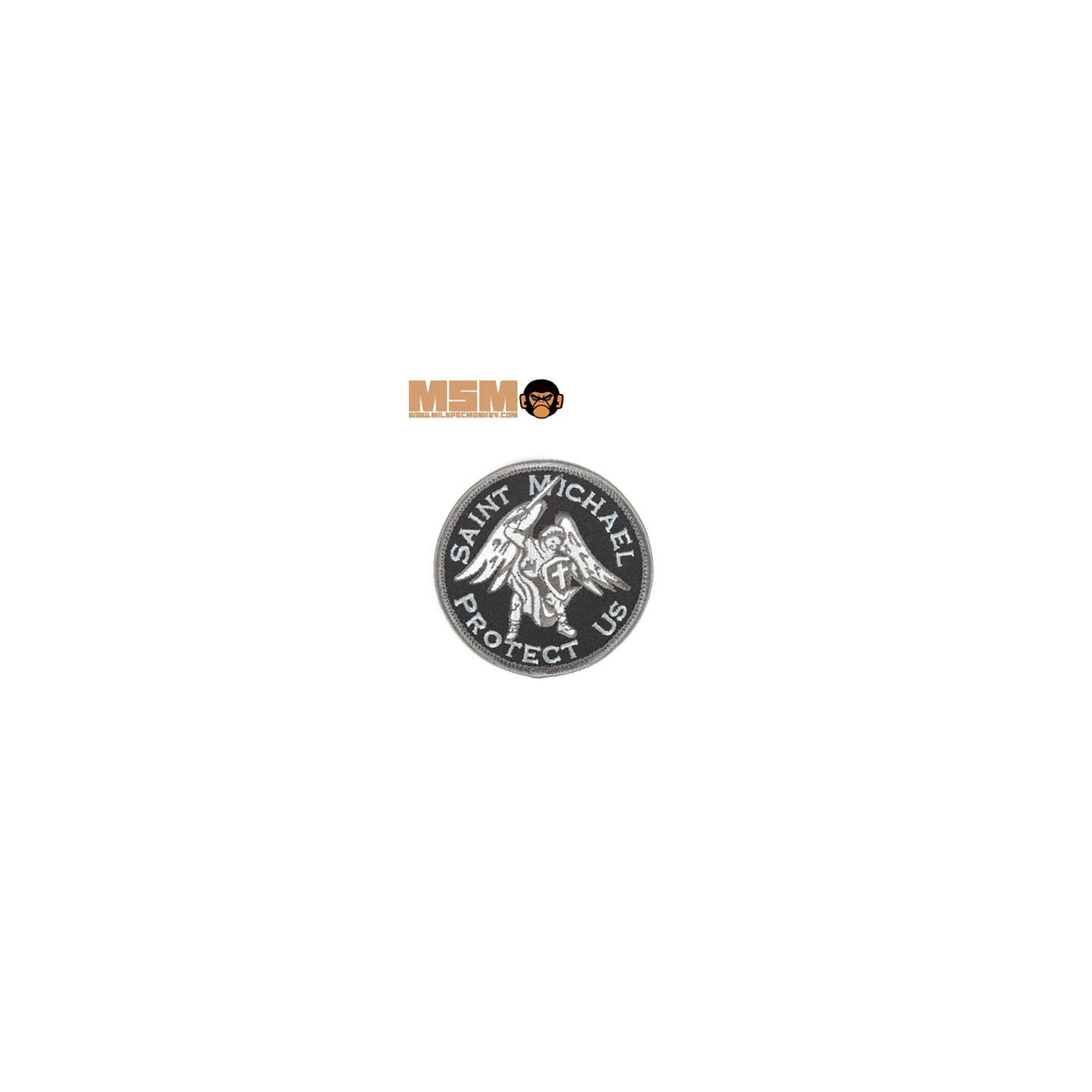Mil-Spec Monkey Patch mit Klettflche Saint Michael Protect Us swat