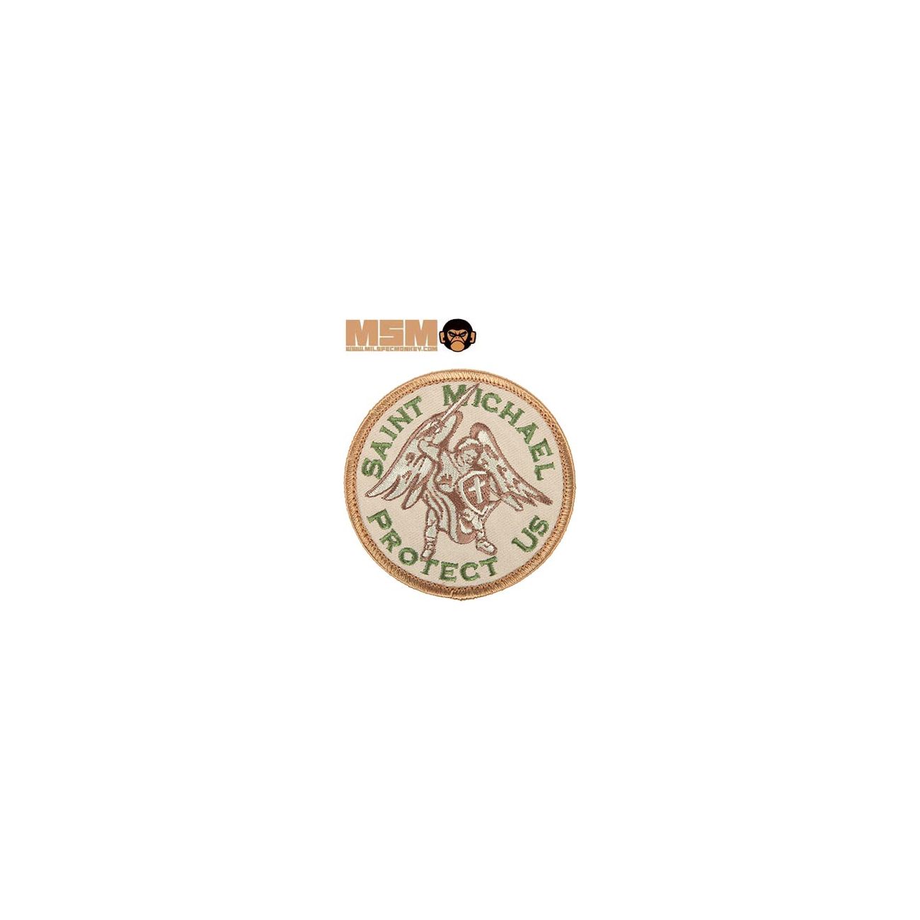 Mil-Spec Monkey Saint Michael Protect Us Patch Arid