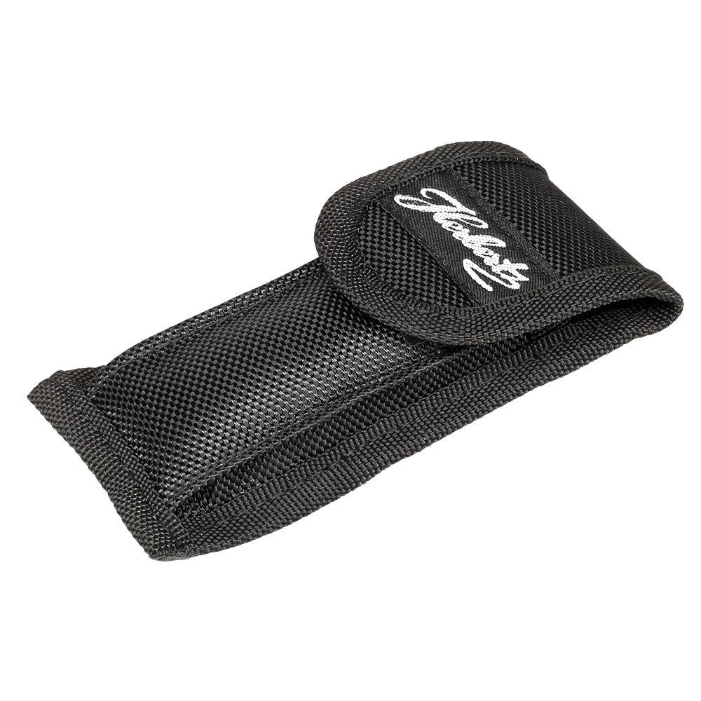 Messer-Etui, schwarzes Nylon, lngs und quer tragbar, 11cm Bild 2