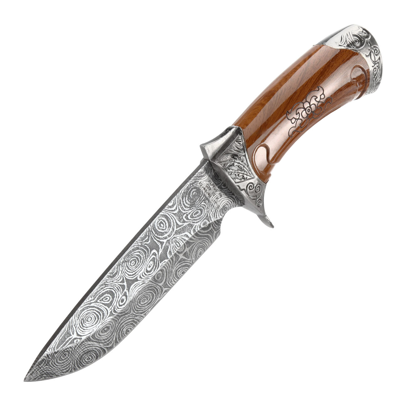 Damast Bowie komplett mit dekorativer Scheide Bild 1