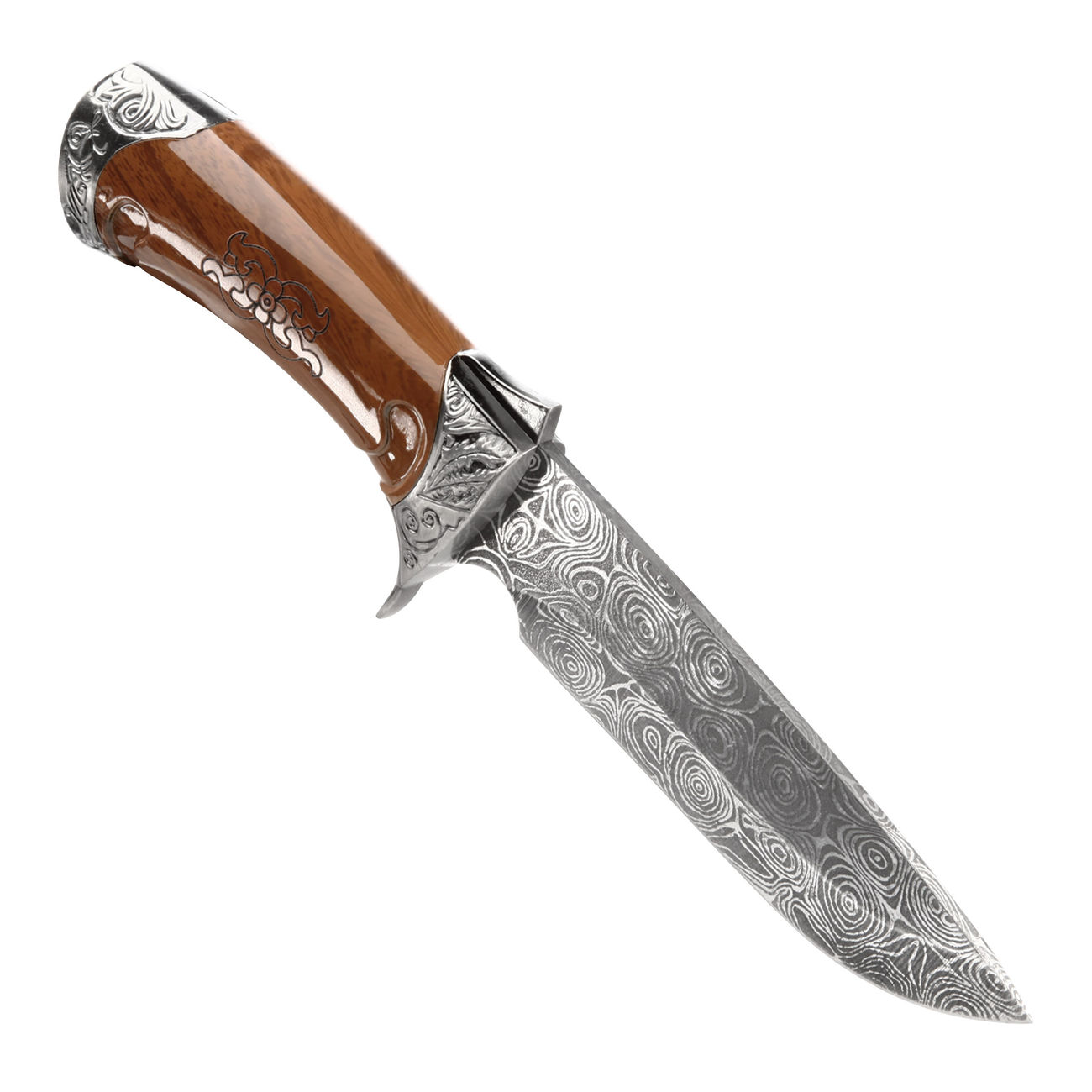 Damast Bowie komplett mit dekorativer Scheide Bild 1