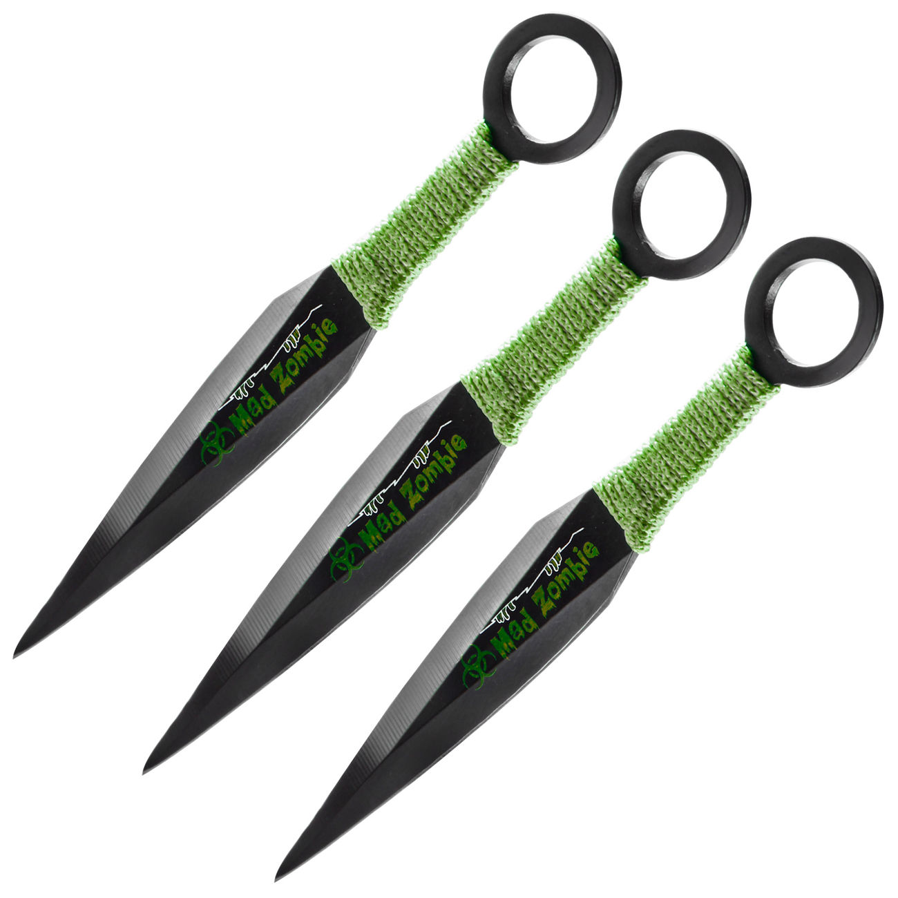 G8DS Zombie Dead Wurfmesser Set – 3-teilig Inkl. Nylonscheide