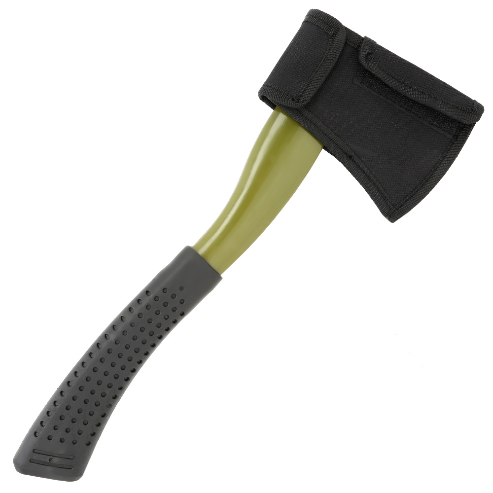 MFH Axt Deluxe oliv mit Fiberglasstiel inkl. Transportscheide Bild 1