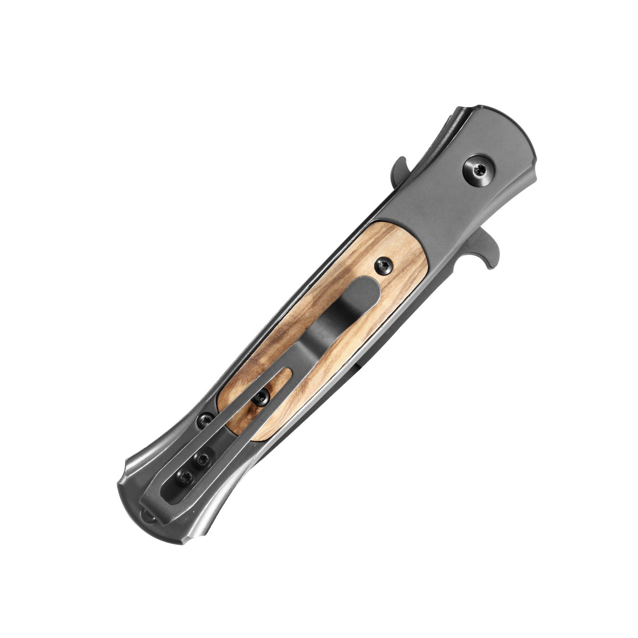 HERBERTZ Stiletto Einhand Taschenmesser Messer Schwarz automatik 8,2 cm spring 