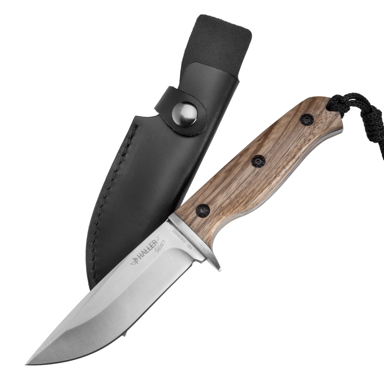 Haller Select Jagdmesser mit Echtholzgriff inkl. Lederscheide Bild 1