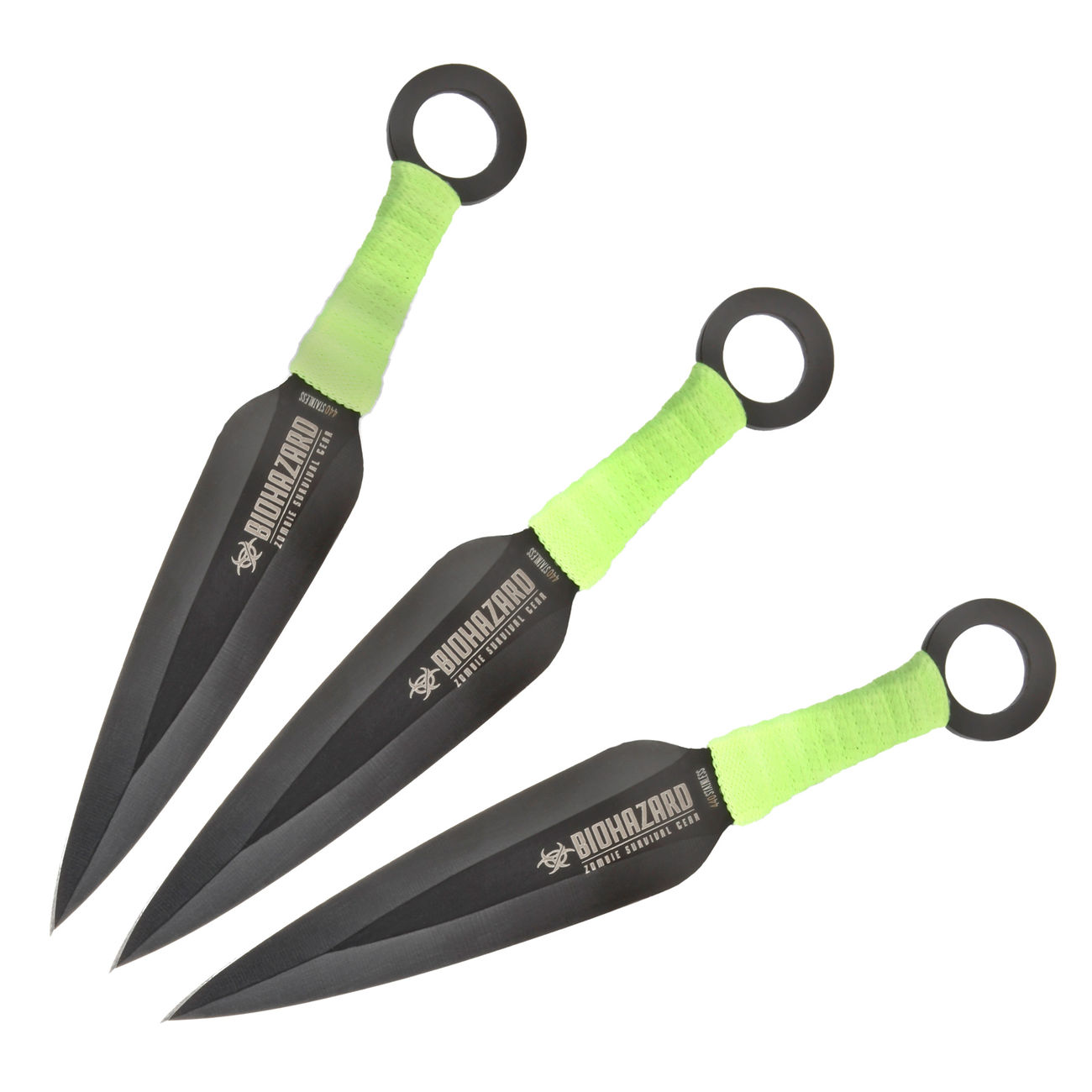 Biohazard Wurfmesserset Kunai Zombie 3-teilig