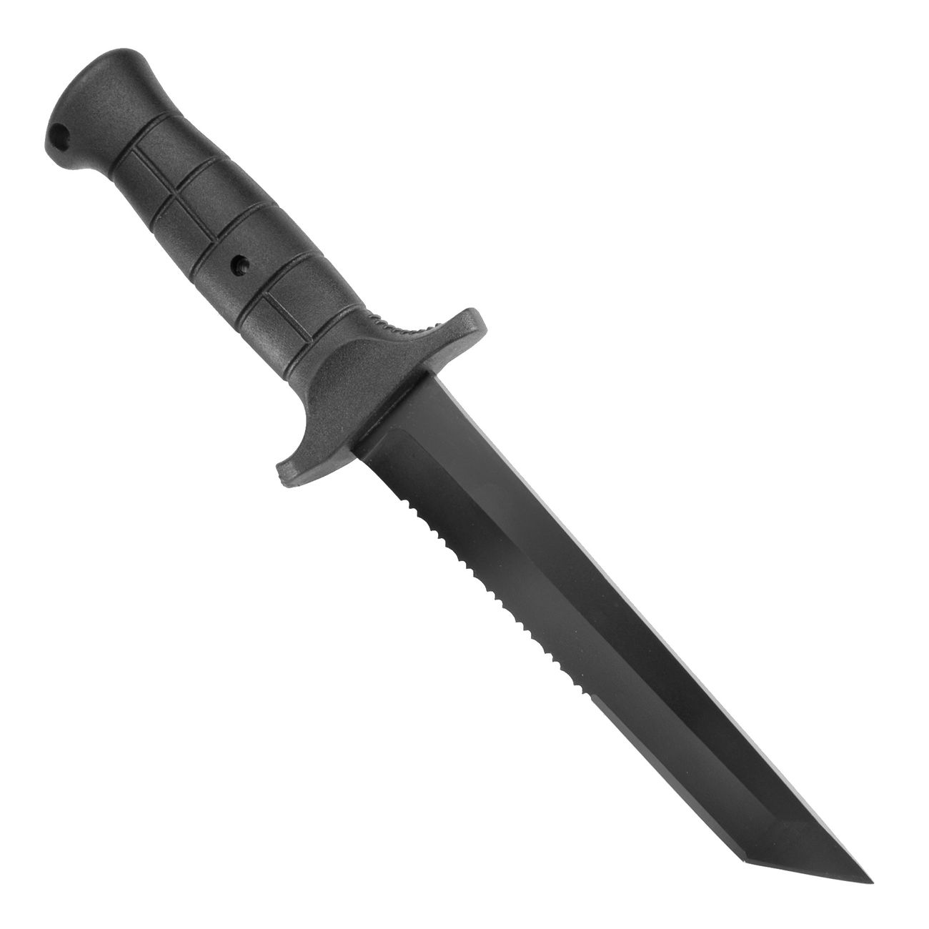 MFH Einsatzmesser mit Tantoklinge inkl. Scheide schwarz Bild 1