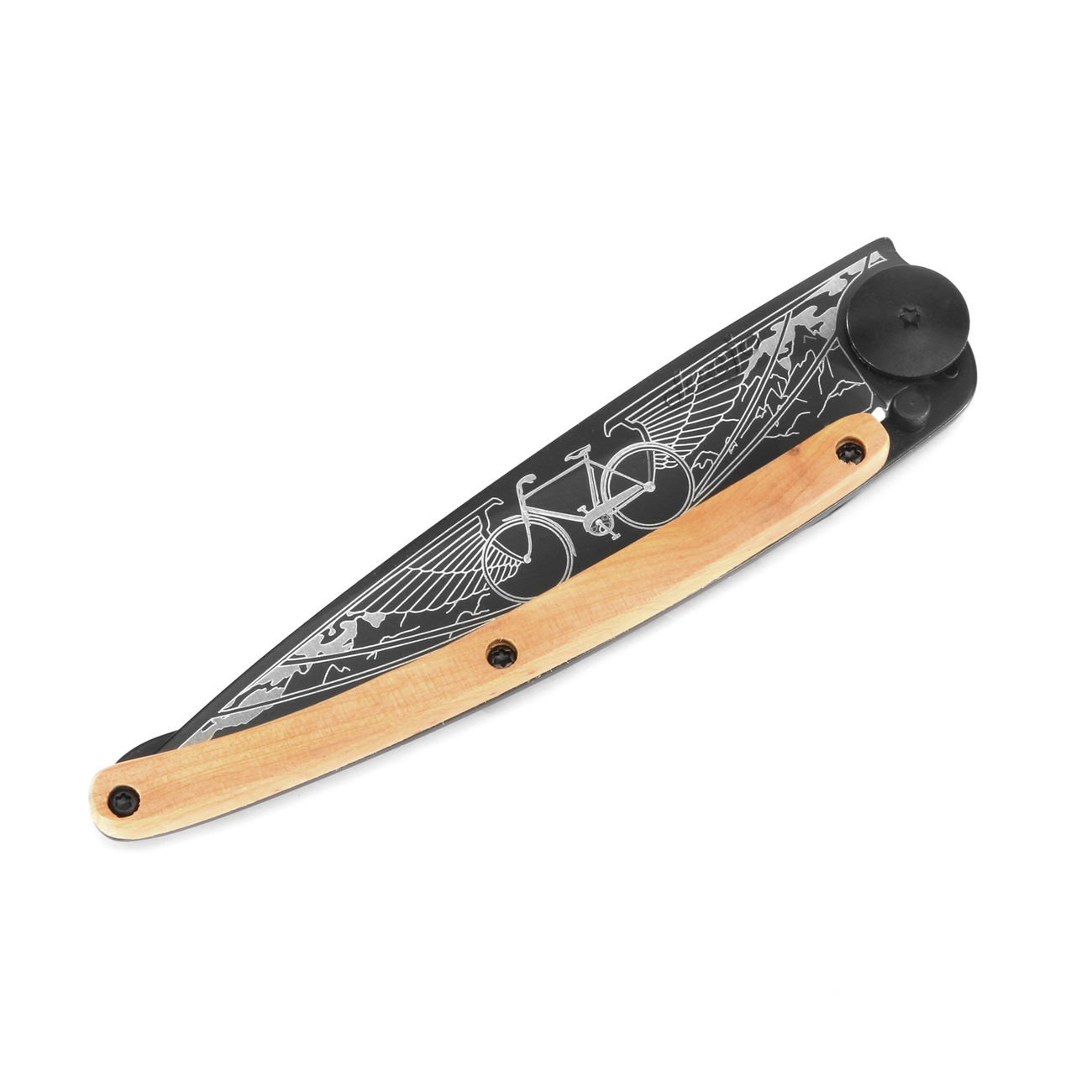 Deejo Taschenmesser Black Tattoo Fahrrad Wacholder Kotte