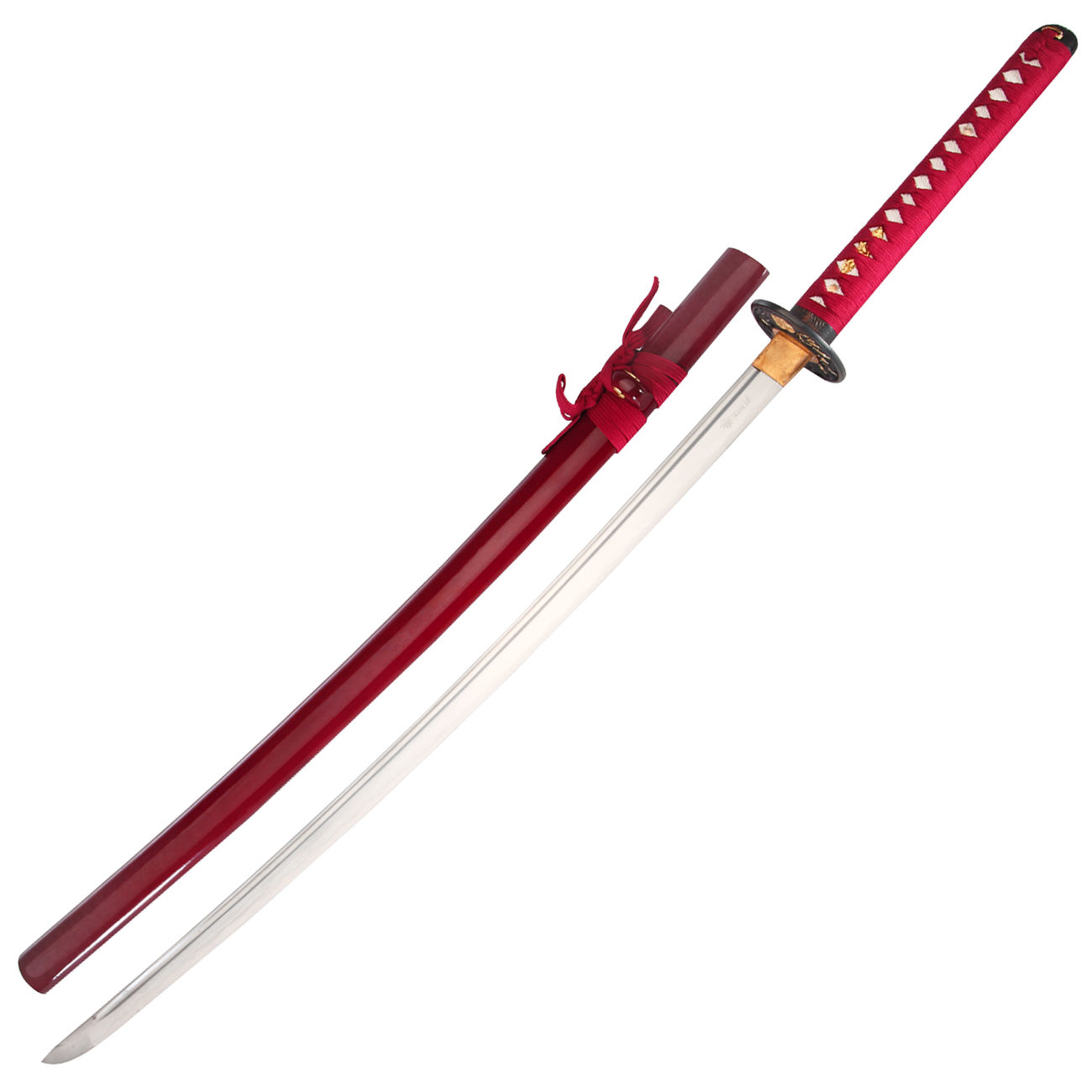 Samuraischwert Red Warrior Katana rot inkl. Aufbewahrungsbox, Schwertpflegeset Bild 1