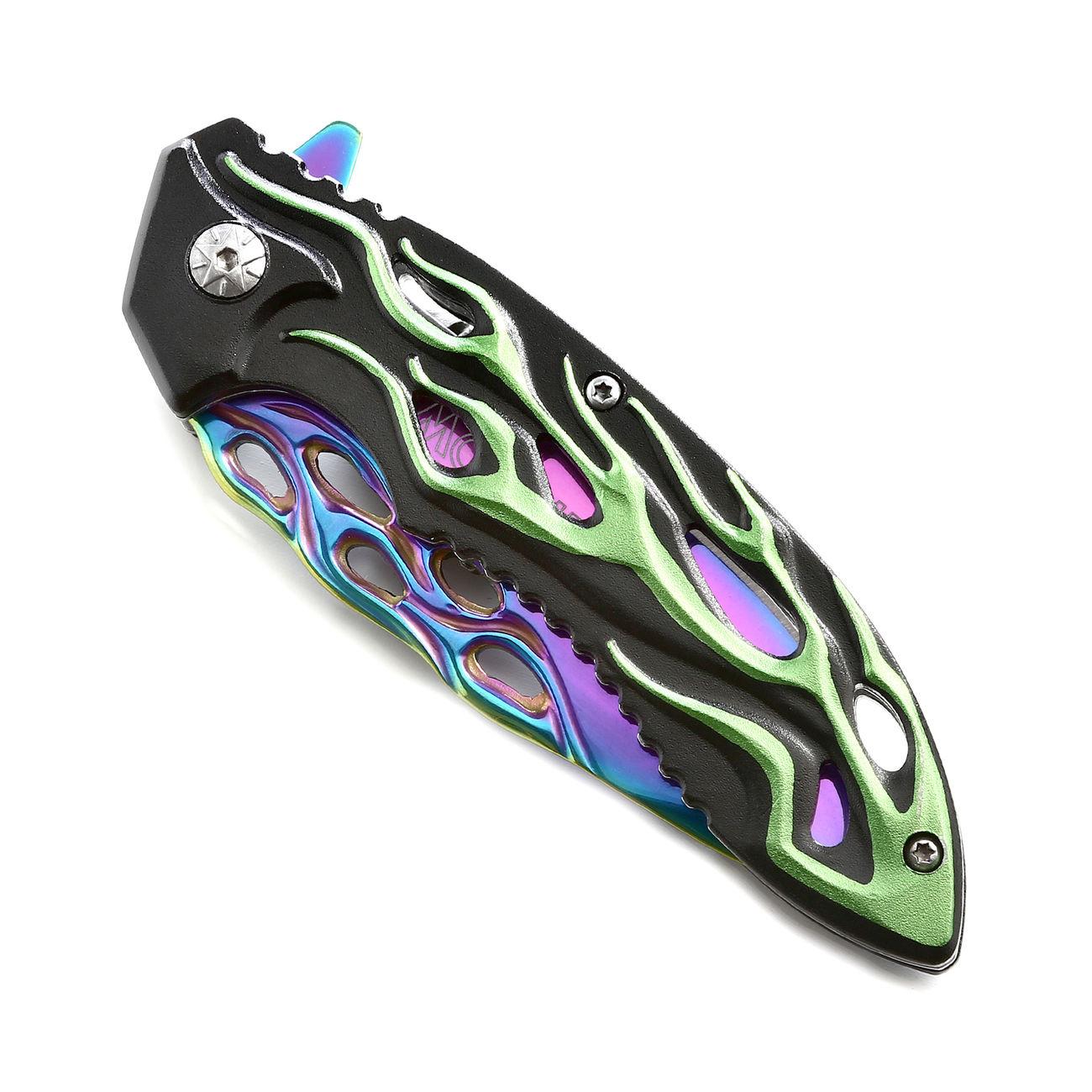 Einhandmesser Green Fire rainbow Bild 5