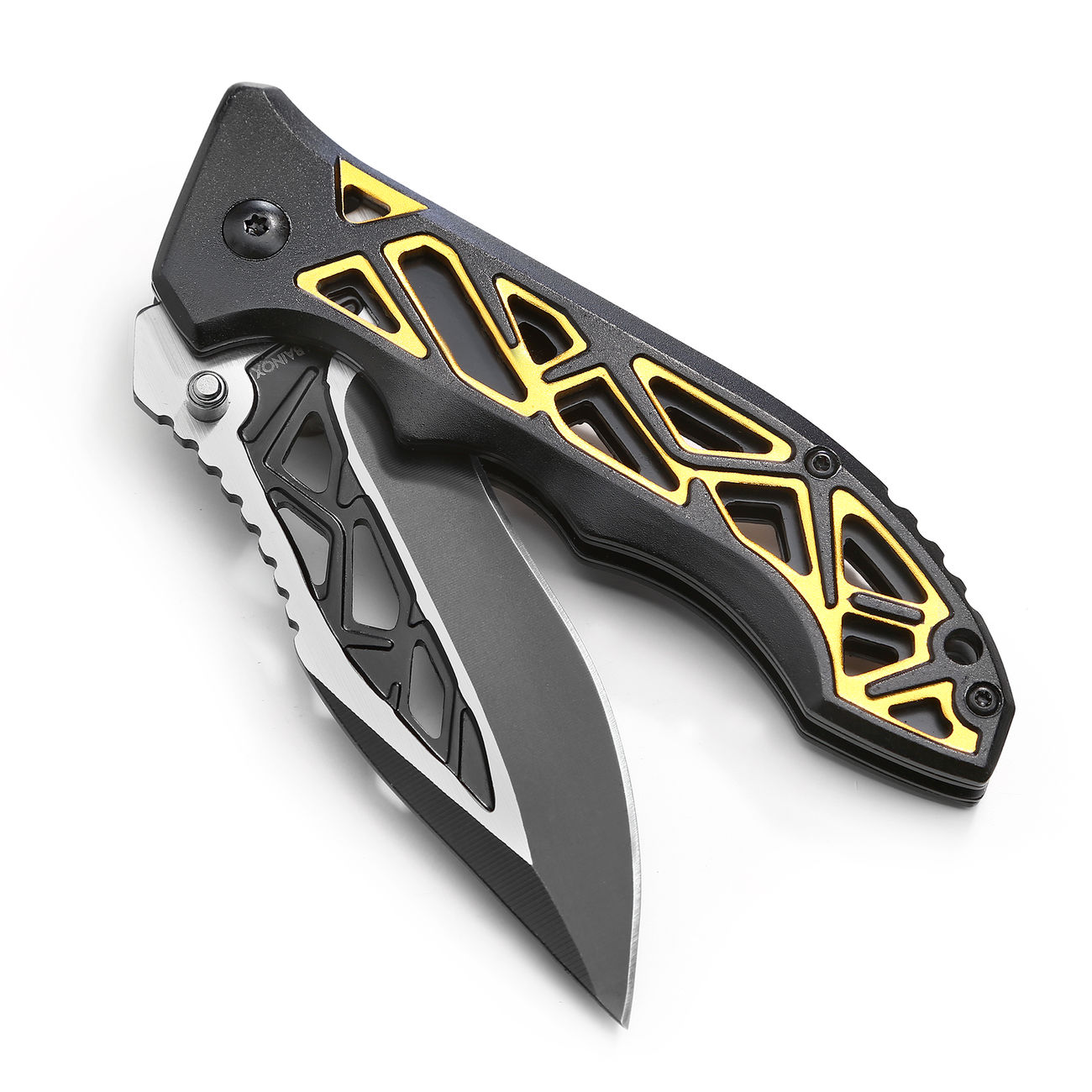 Einhandmesser Ramor schwarz / gold Bild 3