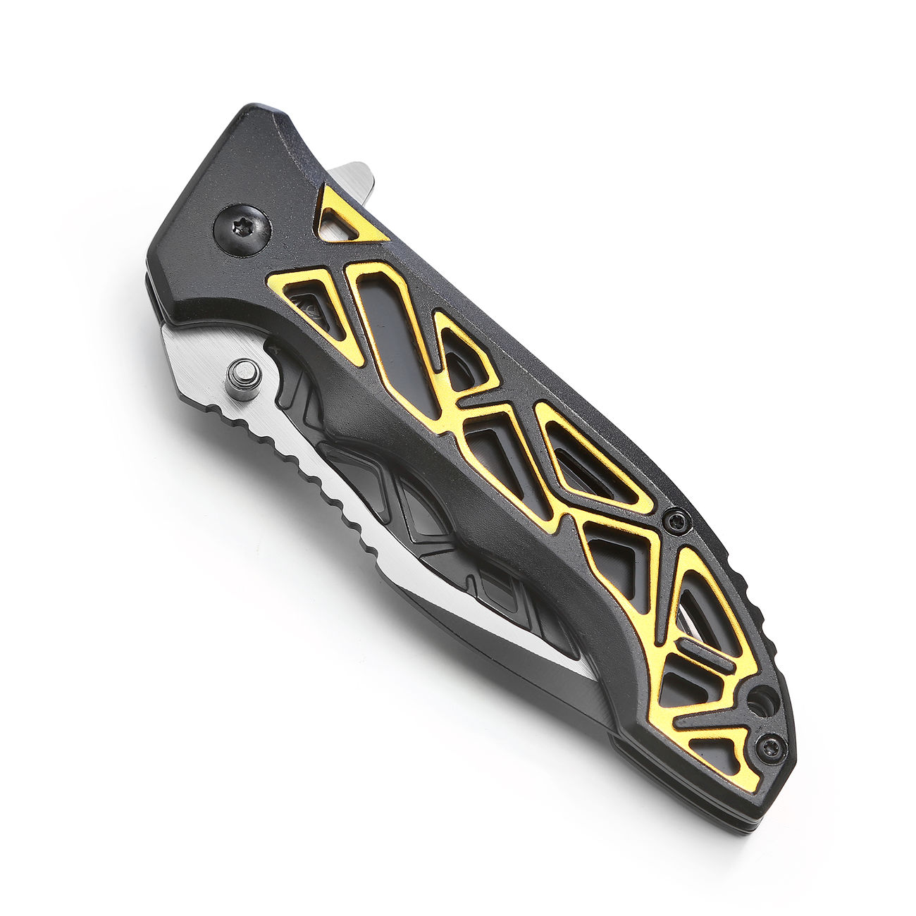 Einhandmesser Ramor schwarz / gold Bild 5