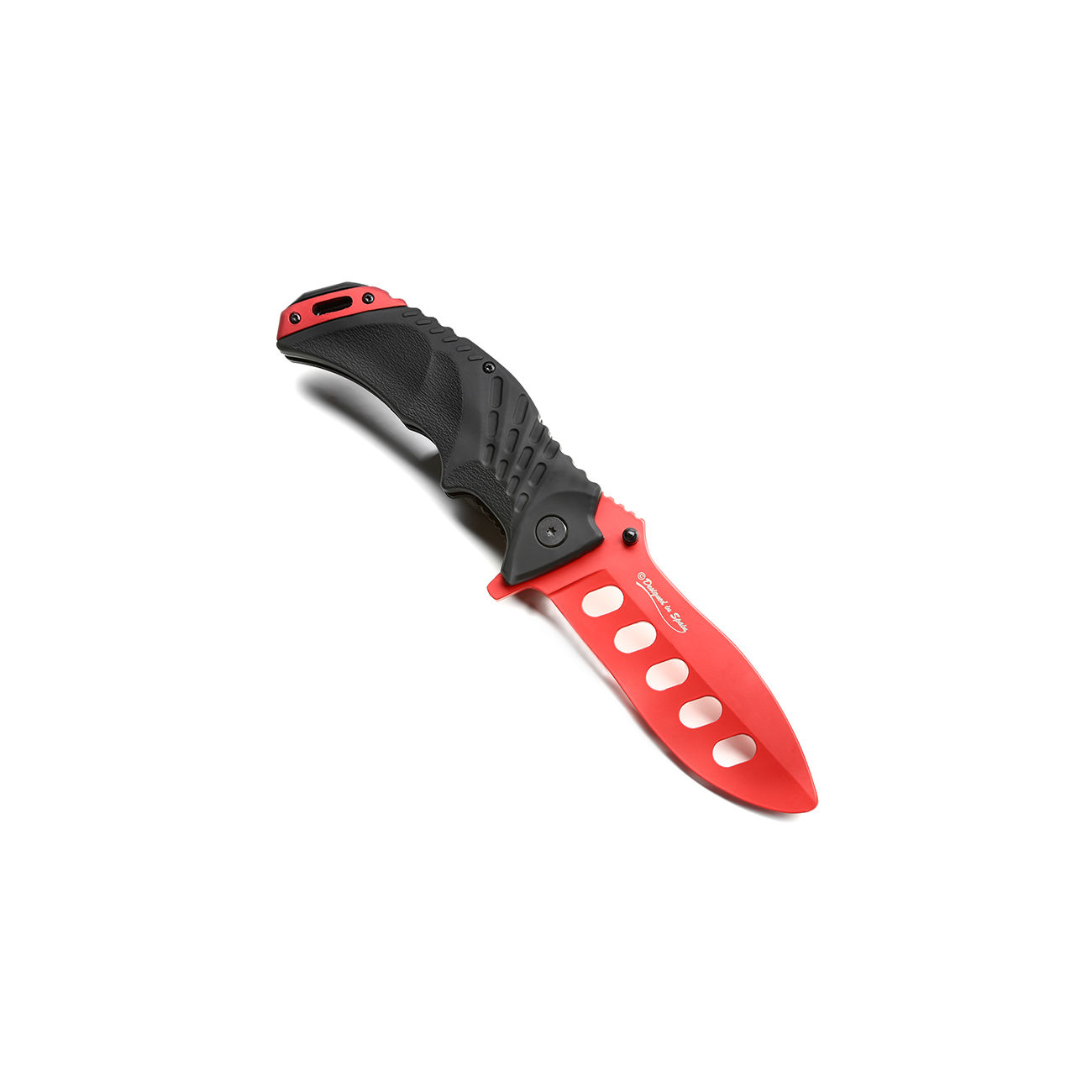 K25 Trainingsmesser Einhandmesser schwarz / rot Bild 1