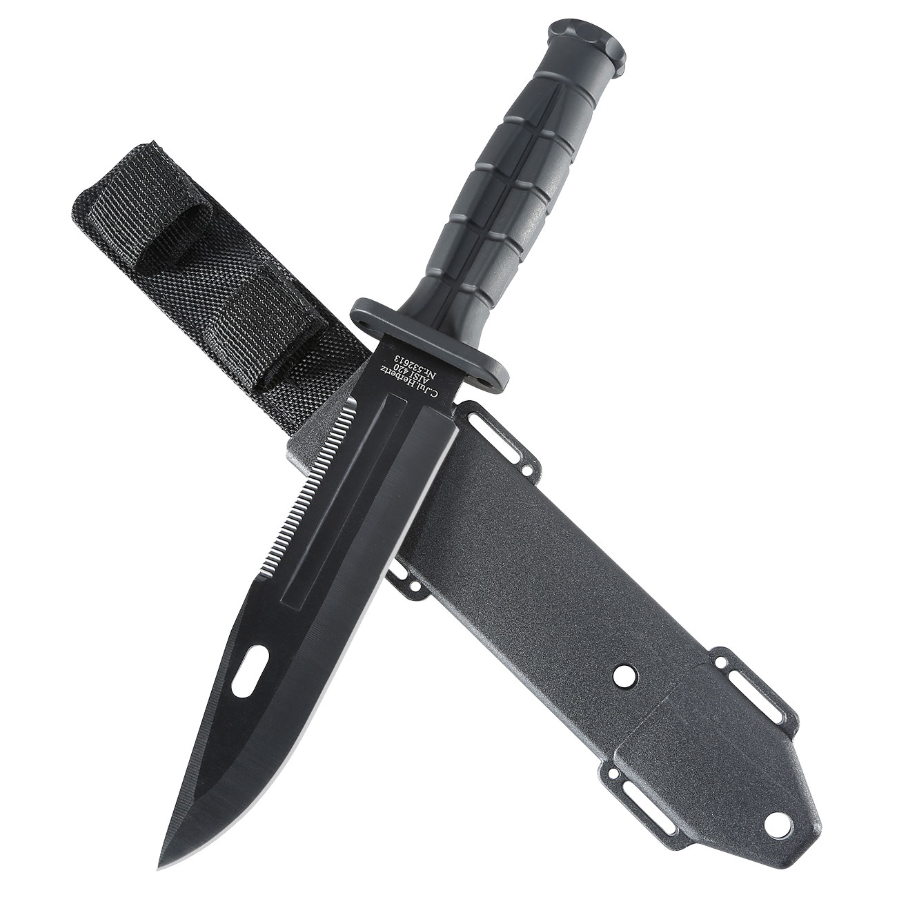 Herbertz Grtelmesser schwarz inkl. Kunststoffscheide Bild 2