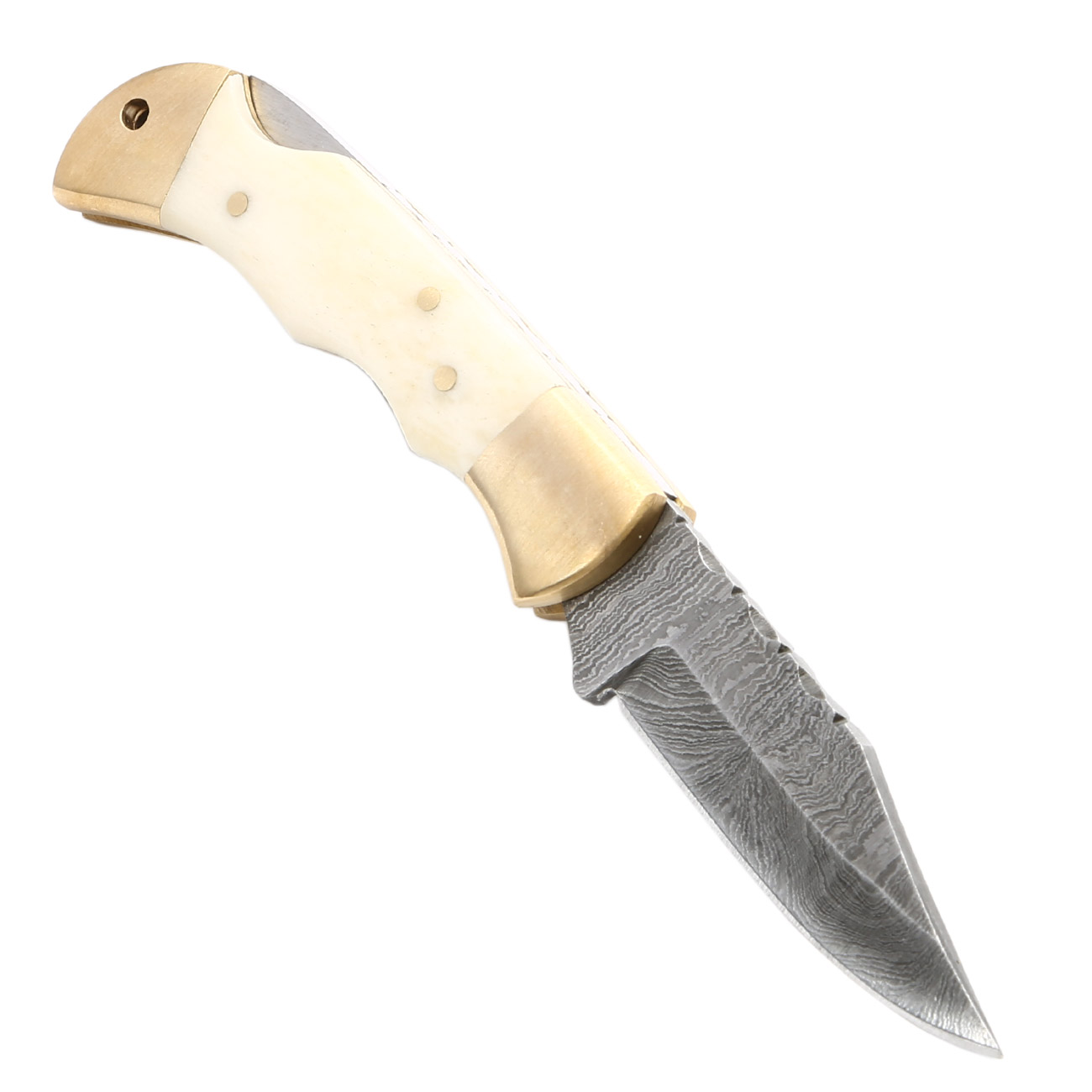 Croco Damast Taschenmesser Damascus 9 inkl. Lederetui Bild 1