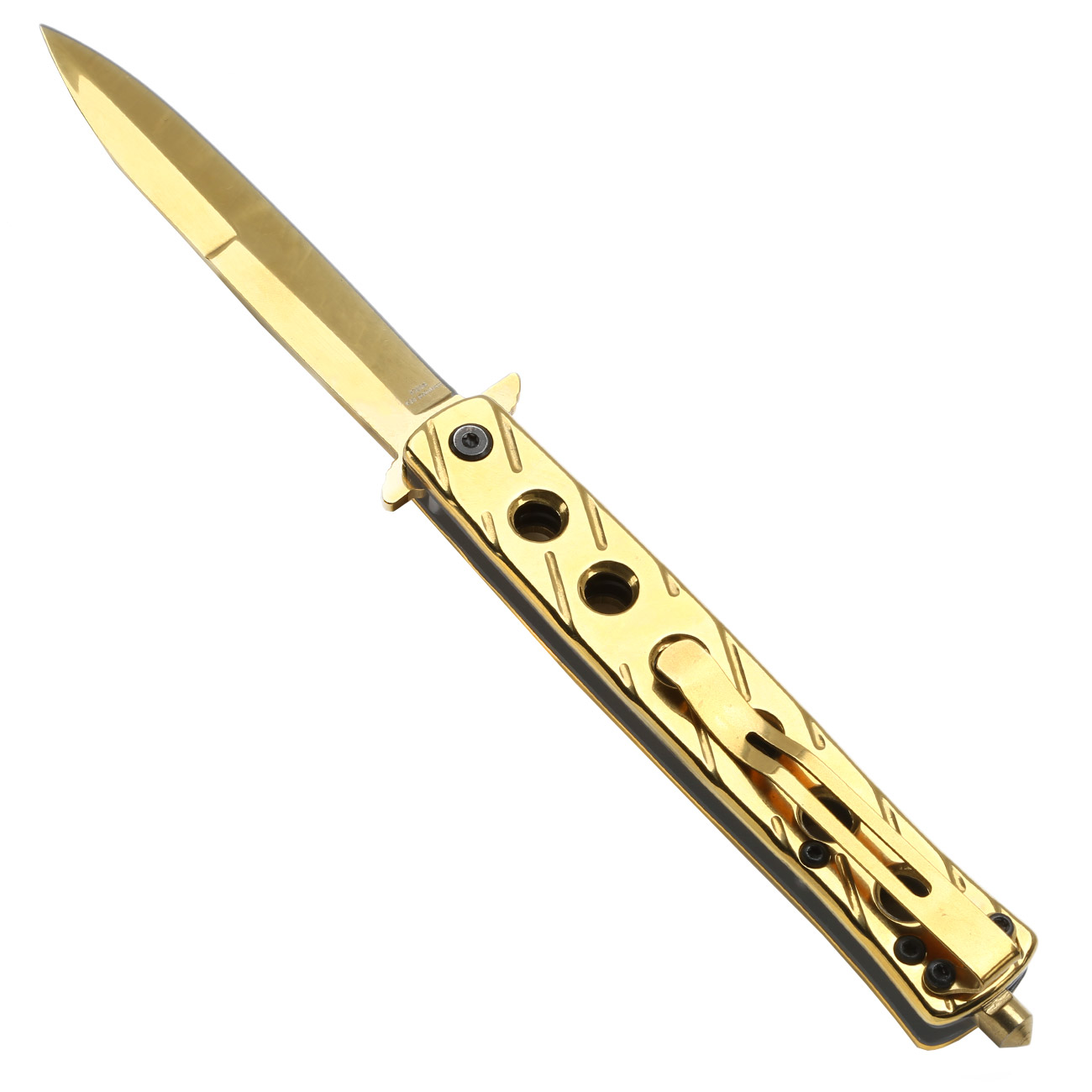 Haller Einhandmesser Stiletto gold Bild 2