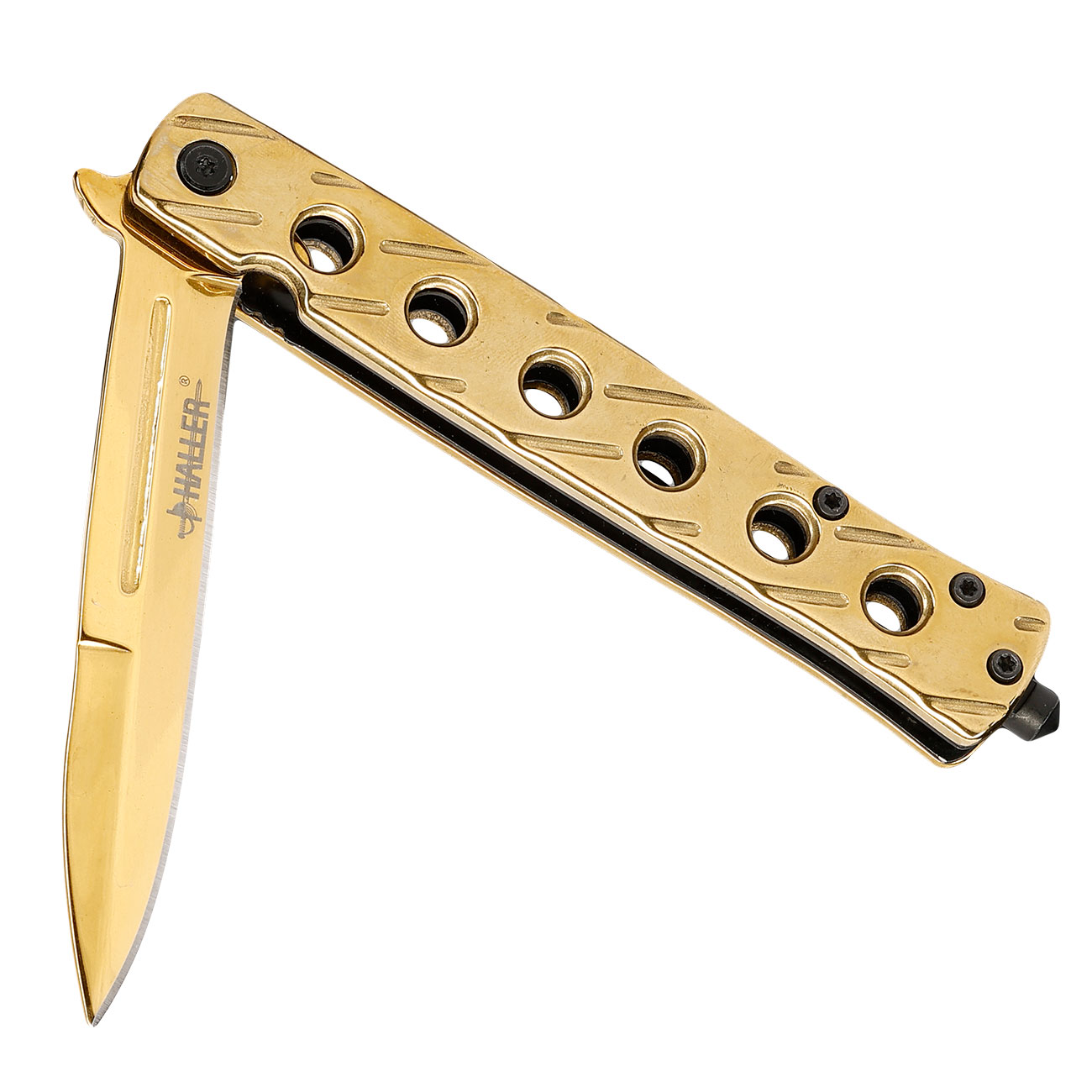Haller Einhandmesser Stiletto gold Bild 3