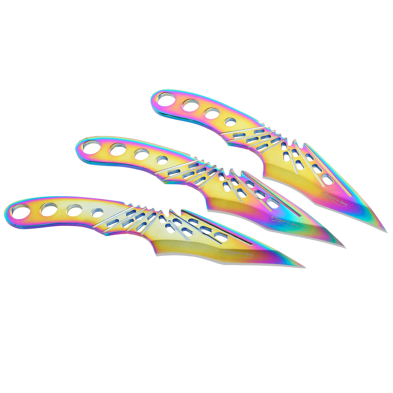 Rainbow Wurfmesserset 3 tlg. inkl. Nylonetui Bild 1
