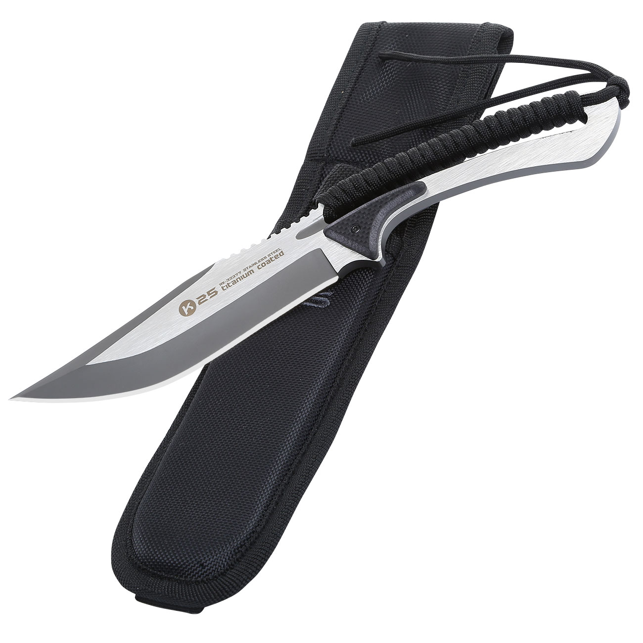 RUI K25 Messer Tactical Black Cord inkl. Nylonscheide Bild 2