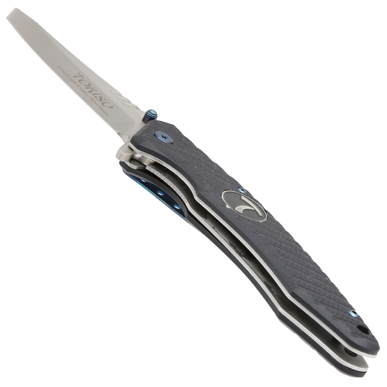 Tokisu Einhandmesser 18322 silber/schwarz inkl. Etui und Grtelclip Bild 2