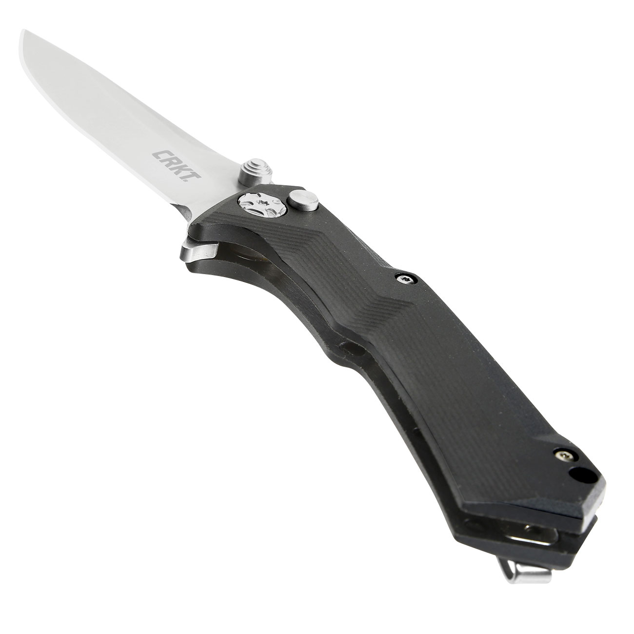 CRKT Einhandmesser Tighe Two Clip Point silber/schwarz inkl. Grtelclip Bild 2