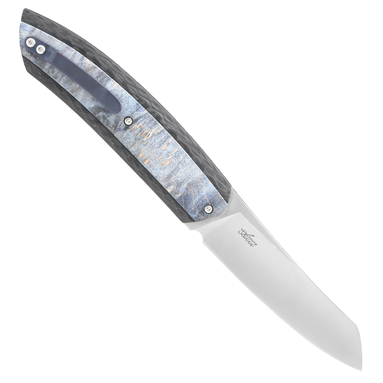 Maserin Einhandmesser AM6 Blue Burl Wurzelholz italienisches Sammlermesser Bild 1