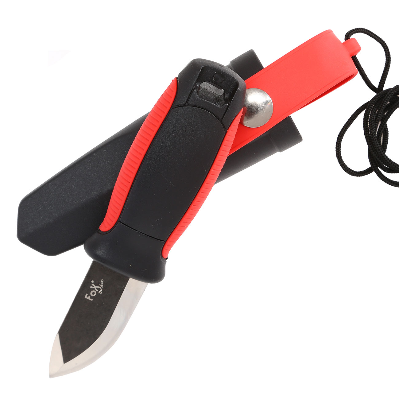 Fox Outdoormesser Mini inkl. Kunststoffscheide und Nackenband Bild 2