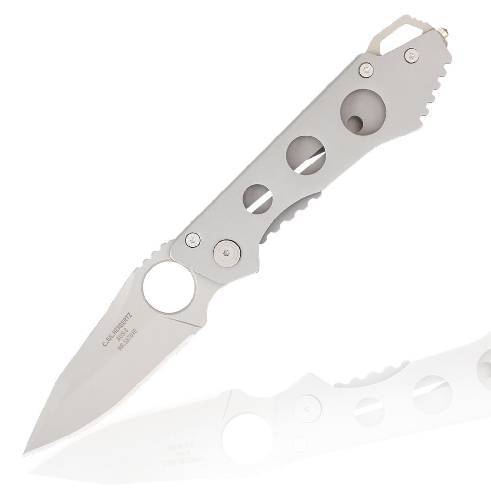 Herbertz Einhandmesser silver inkl. Grtelclip