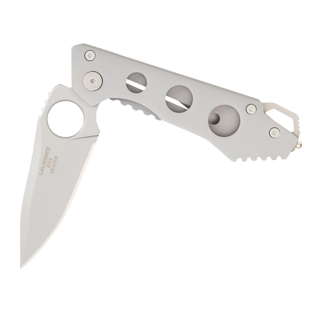 Herbertz Einhandmesser silver inkl. Grtelclip Bild 3