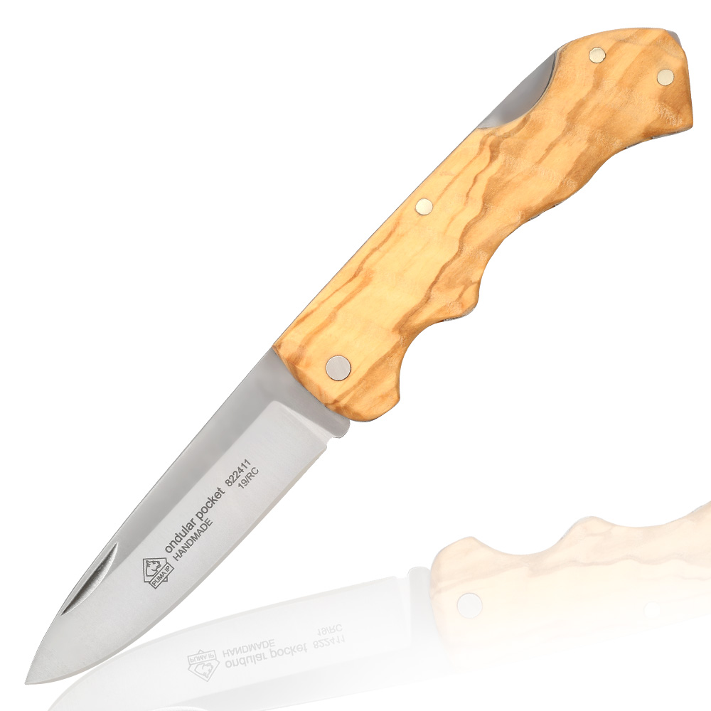 Puma IP Taschenmesser Ondular Pocket Olivenholzgriff
