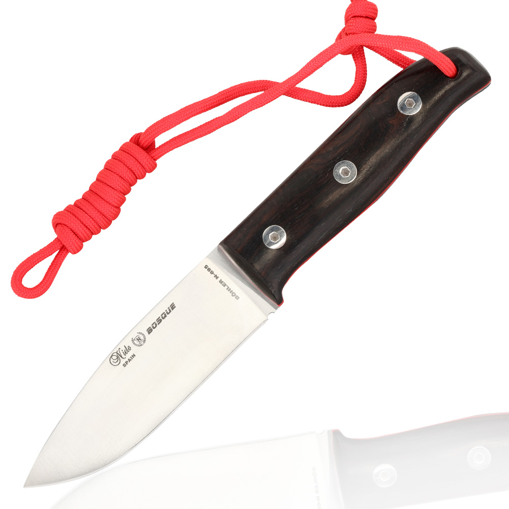 Nieto Outdoormesser Bosque Grenadill inkl. Lederscheide