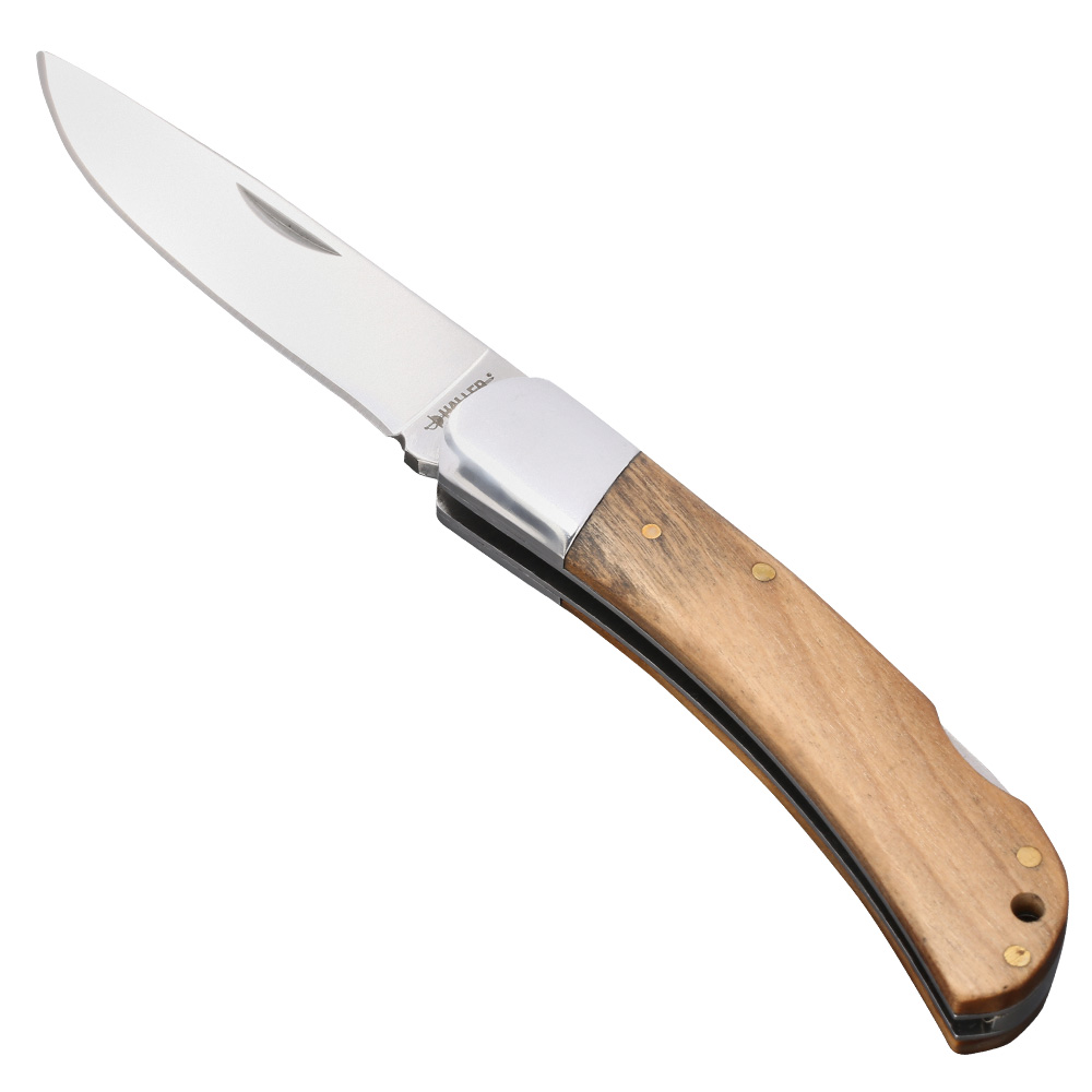 Haller Taschenmesser mit Olivenholzgriff silber/braun Bild 1