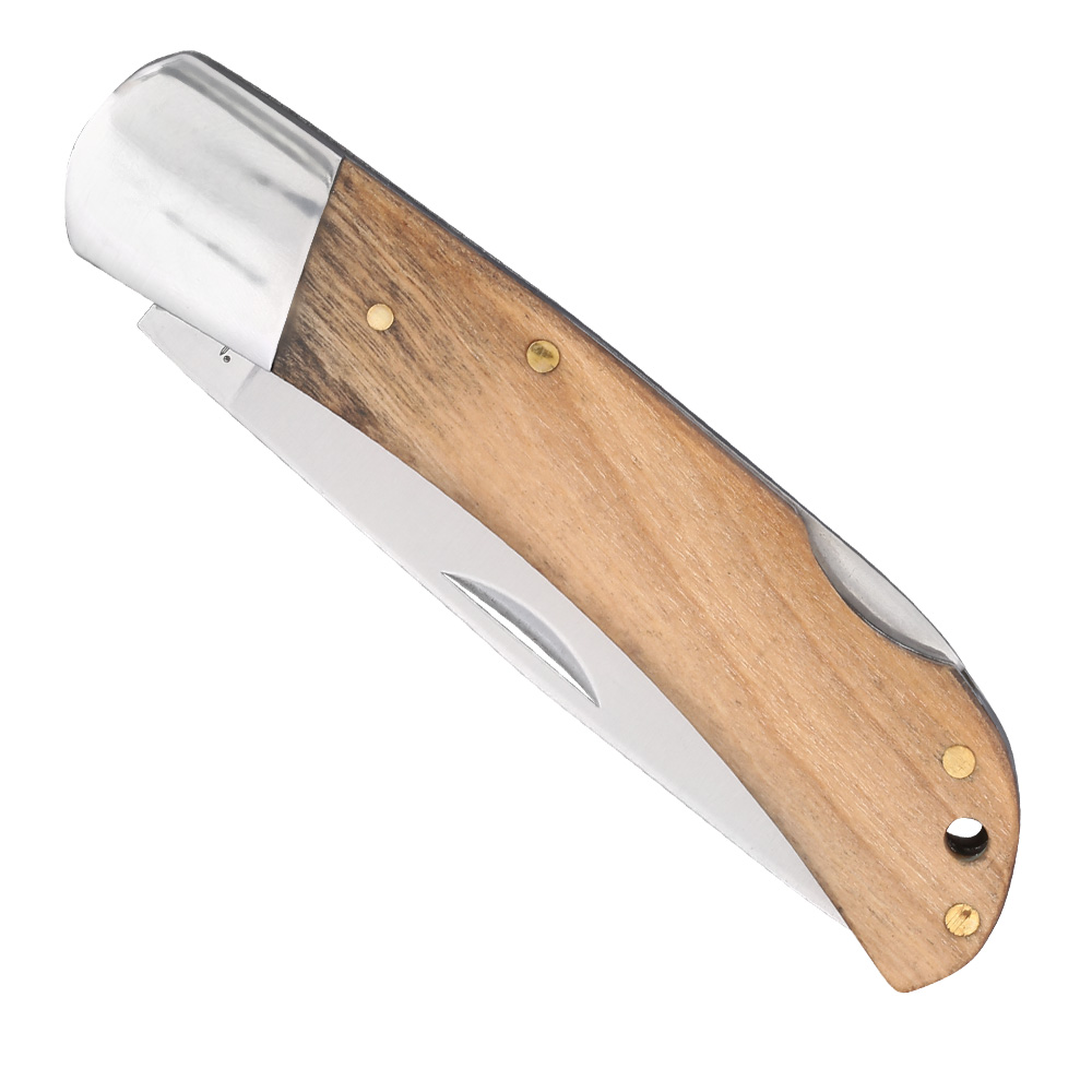Haller Taschenmesser mit Olivenholzgriff silber/braun Bild 4