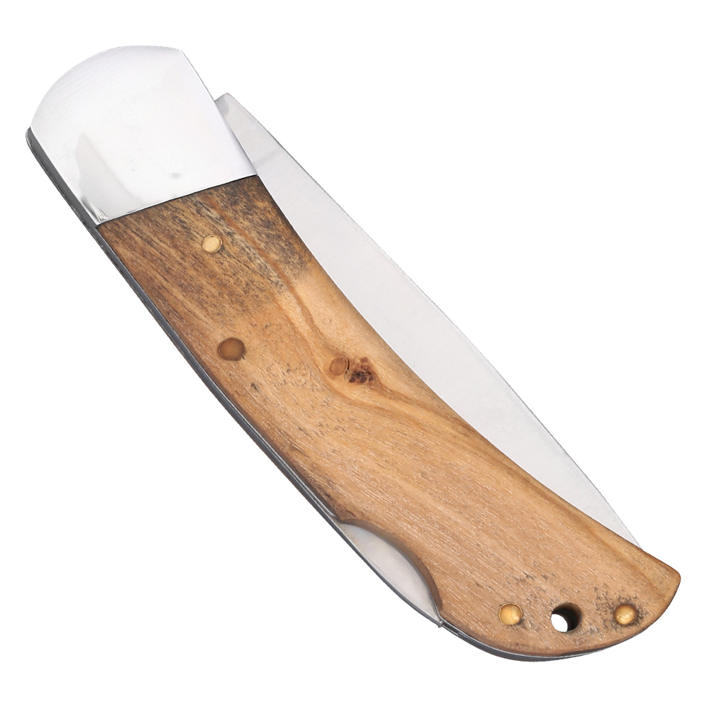 Haller Taschenmesser mit Olivenholzgriff silber/braun Bild 1
