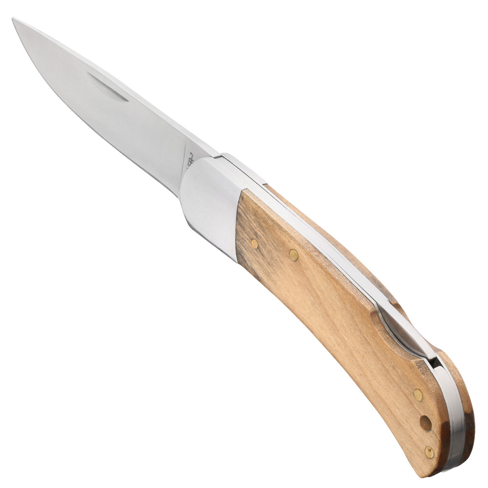 Haller Taschenmesser mit Olivenholzgriff silber/braun Bild 1