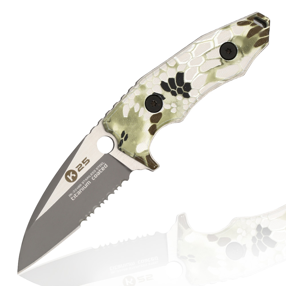 K25 Neck Knife Green Phyton inkl. Kydexscheide