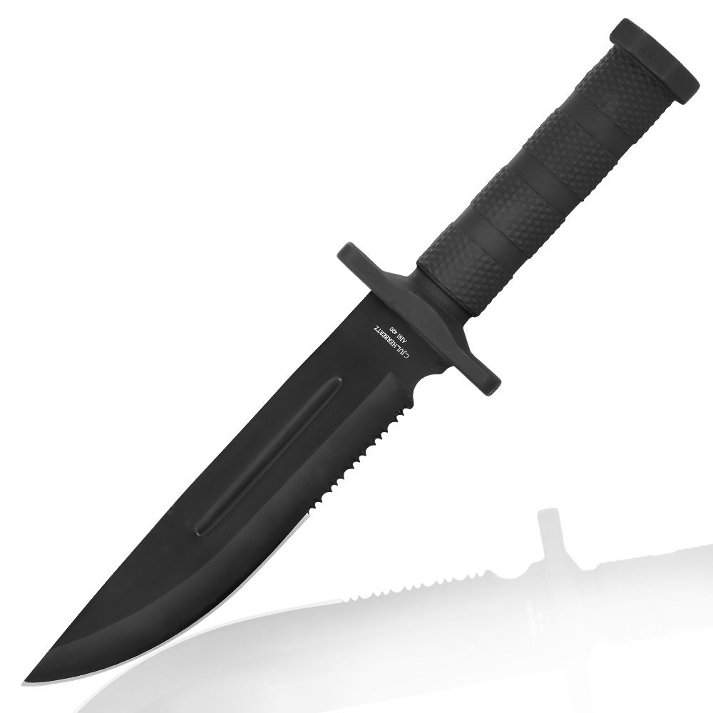 Herbertz Outdoormesser schwarz inkl. Kunststoffscheide