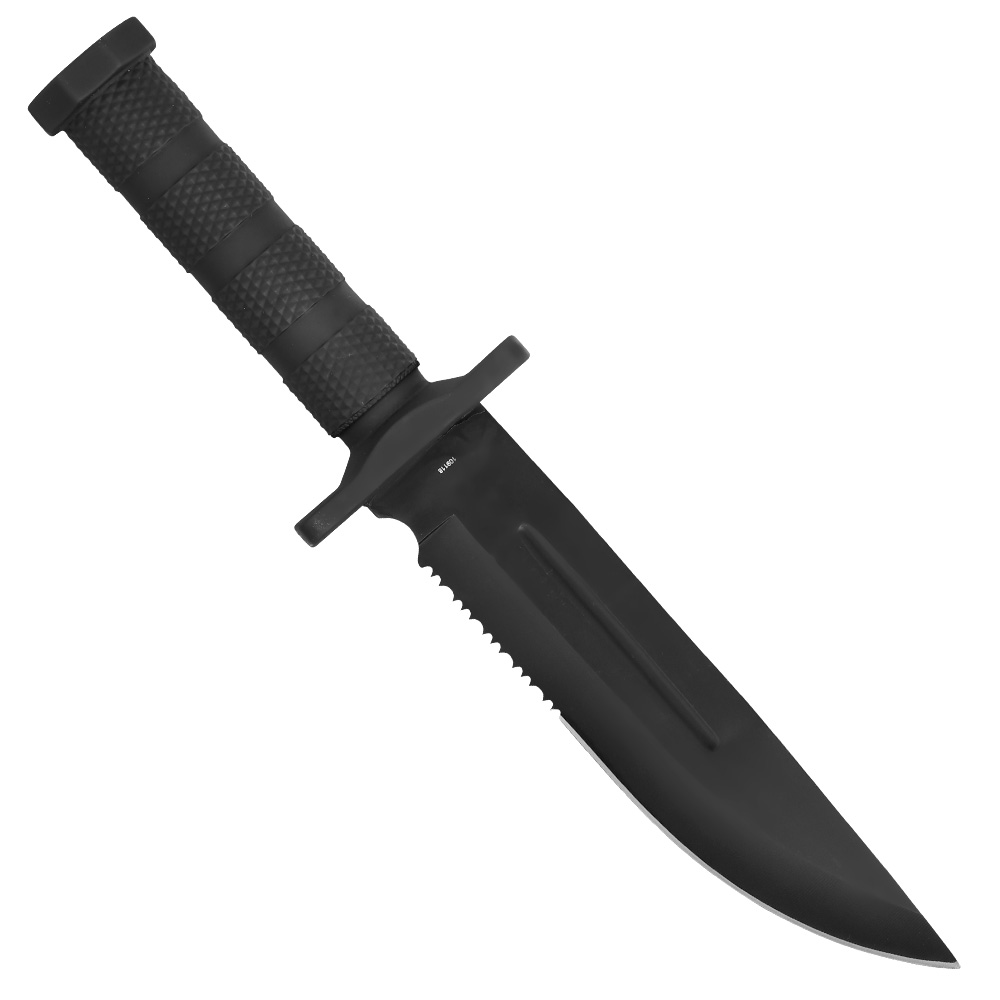 CJH Outdoormesser schwarz inkl. Kunststoffscheide Bild 1