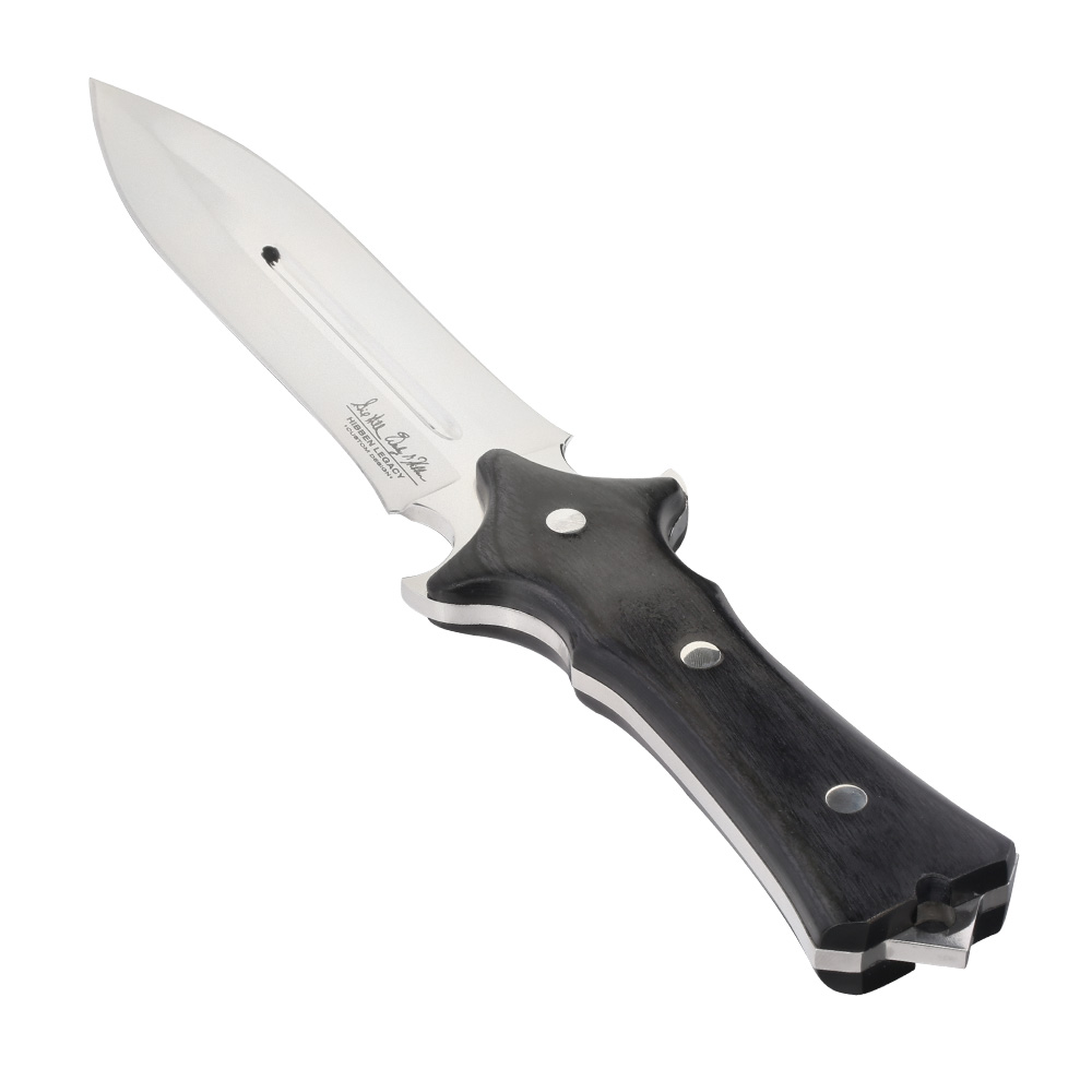 United Cutlery Stiefelmesser Gil Hibben Legacy Boot Knife inkl. Lederscheide silber/schwarz Bild 1