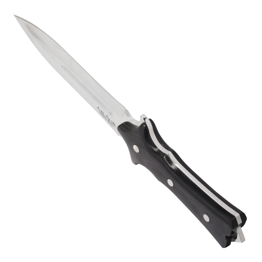 United Cutlery Stiefelmesser Gil Hibben Legacy Boot Knife inkl. Lederscheide silber/schwarz Bild 1