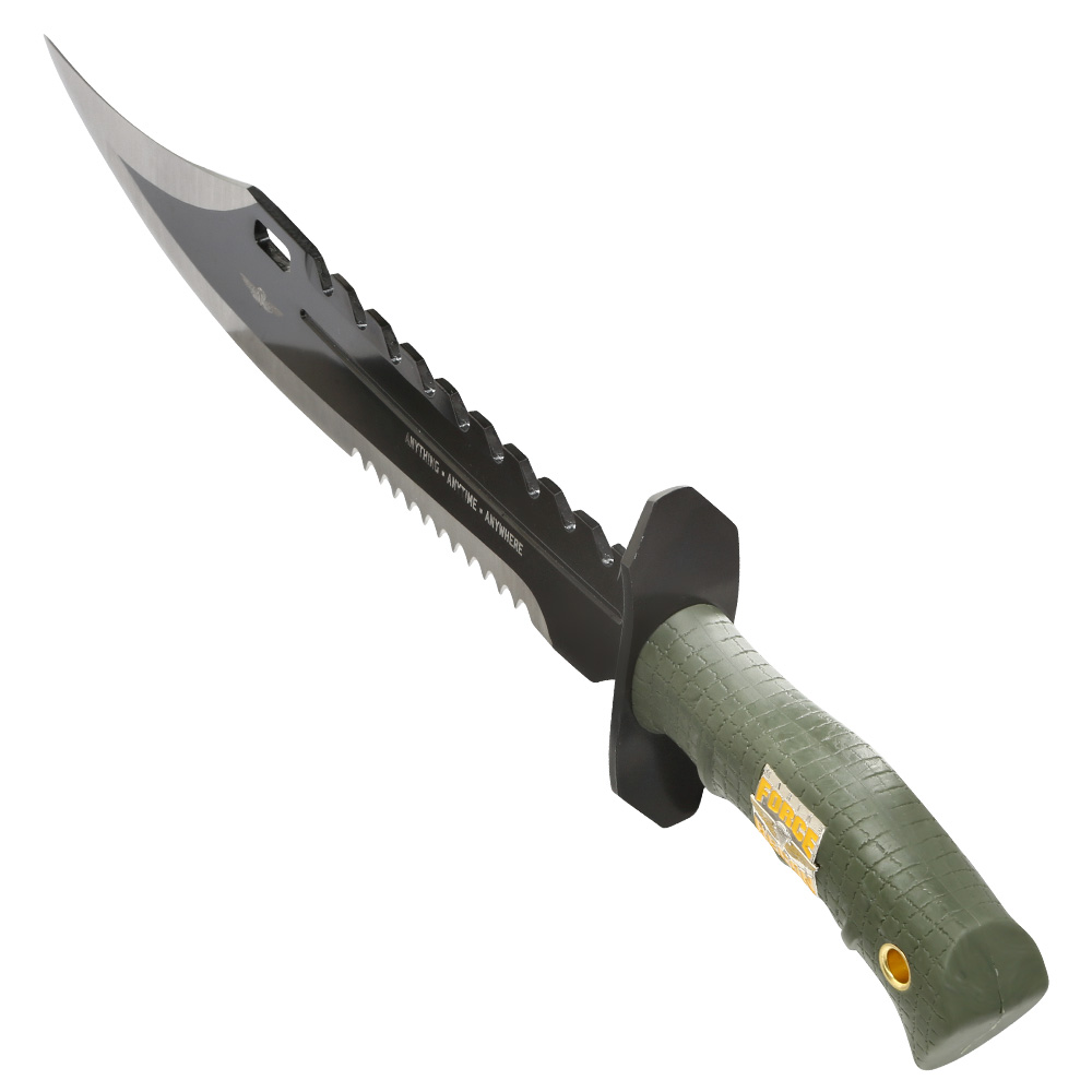 United Cutlery Outdoormesser Marine Force Recon Bowie inkl. Nylonscheide schwarz/oliv Bild 4